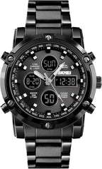 SKMEI Men’s Tactical Military Watch – Waterproof Analog Digital Chronograph | Multi-Time Sport Watch