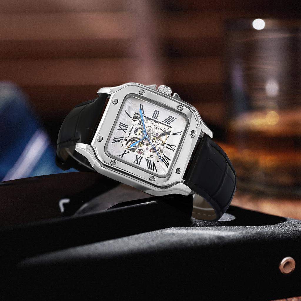 Luxury Square Skeleton Watch for Men