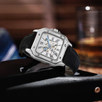 Luxury Square Skeleton Watch for Men